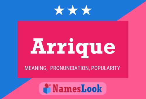 Arrique Name Poster