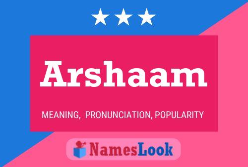 Arshaam Name Poster