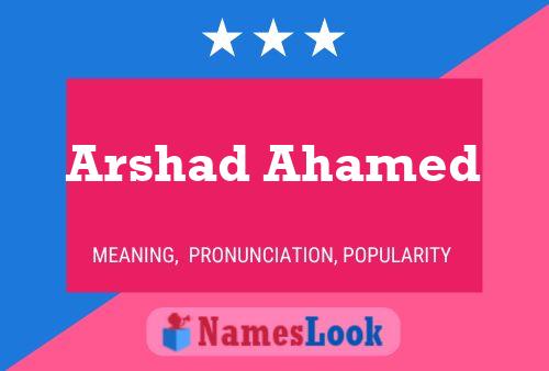 Arshad Ahamed Name Poster