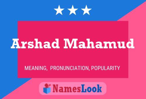 Arshad Mahamud Name Poster