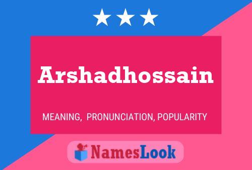 Arshadhossain Name Poster