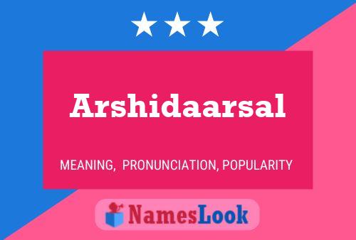 Arshidaarsal Name Poster