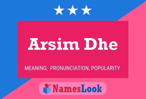 Arsim Dhe Name Poster