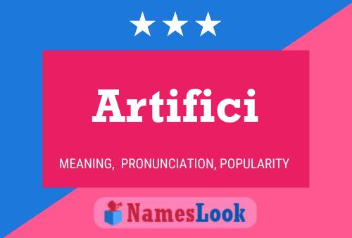 Artifici Name Poster