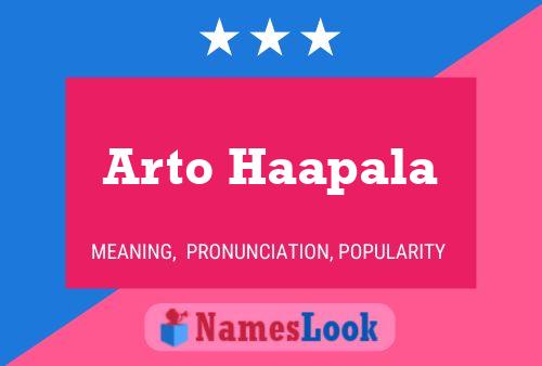 Arto Haapala Name Poster