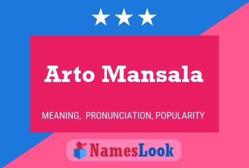 Arto Mansala Name Poster