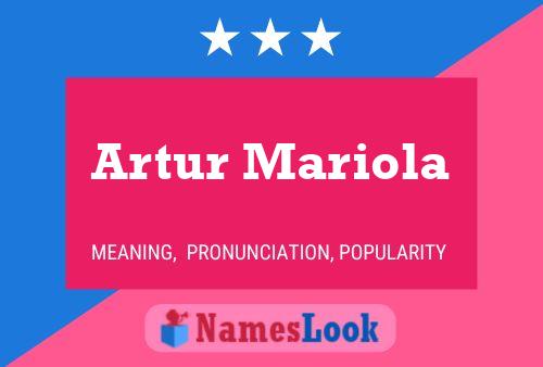 Artur Mariola Name Poster