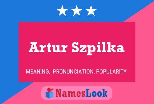 Artur Szpilka Name Poster