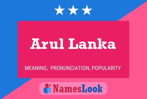 Arul Lanka Name Poster