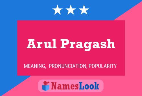 Arul Pragash Name Poster