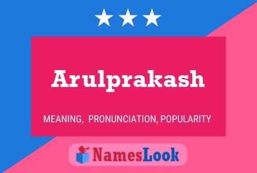 Arulprakash Name Poster