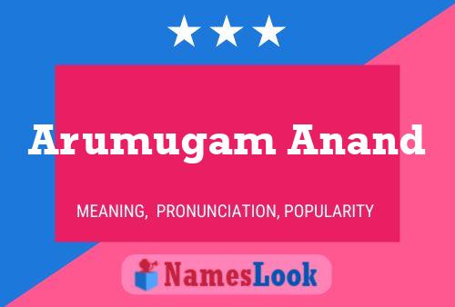 Arumugam Anand Name Poster