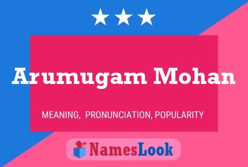 Arumugam Mohan Name Poster