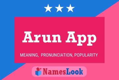 Arun App Name Poster