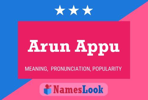 Arun Appu Name Poster