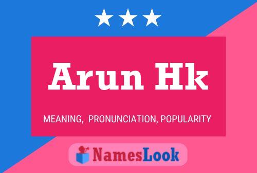 Arun Hk Name Poster