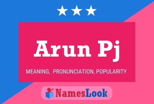 Arun Pj Name Poster