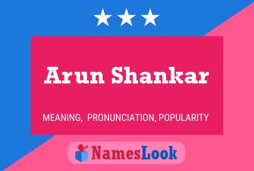 Arun Shankar Name Poster