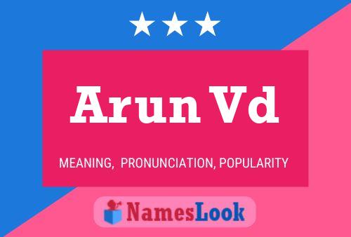 Arun Vd Name Poster