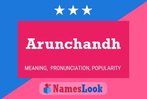 Arunchandh Name Poster