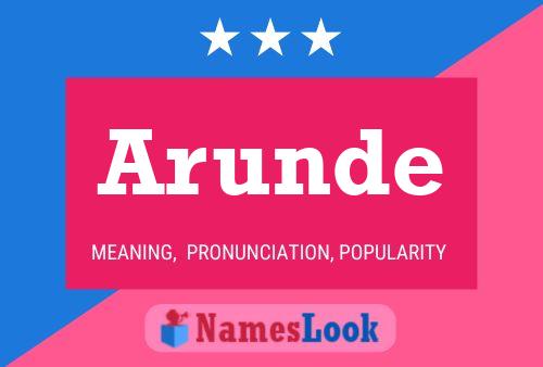 Arunde Name Poster