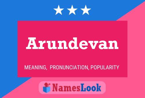 Arundevan Name Poster