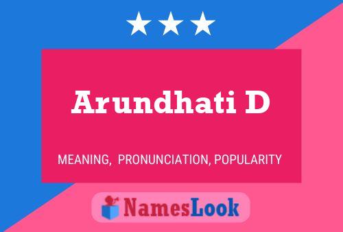 Arundhati D Name Poster