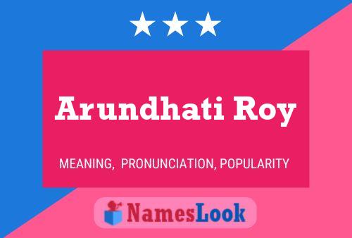 Arundhati Roy Name Poster