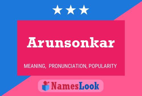 Arunsonkar Name Poster