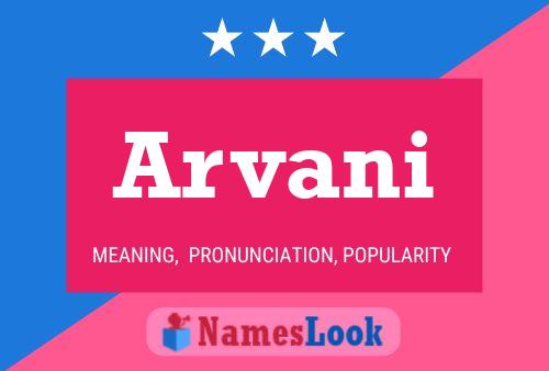 Arvani Name Poster