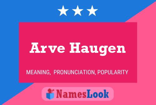 Arve Haugen Name Poster