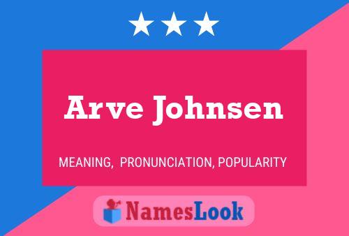 Arve Johnsen Name Poster