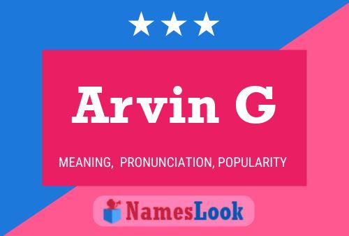 Arvin G Name Poster