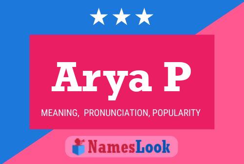 Arya P Name Poster