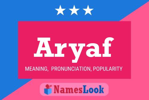 Aryaf Name Poster