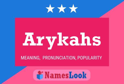 Arykahs Name Poster