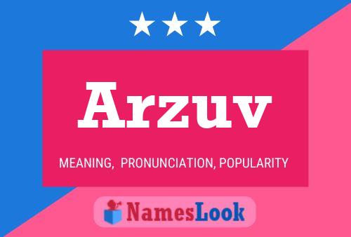 Arzuv Name Poster