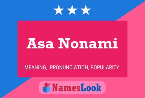 Asa Nonami Name Poster