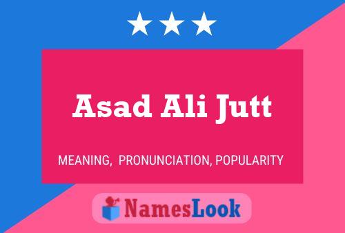 Asad Ali Jutt Name Poster