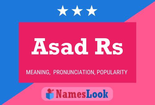 Asad Rs Name Poster