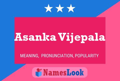 Asanka Vijepala Name Poster