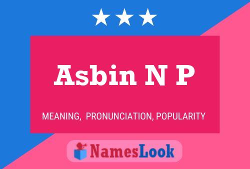 Asbin N P Name Poster