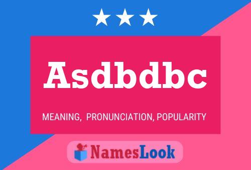 Asdbdbc Name Poster