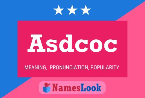 Asdcoc Name Poster