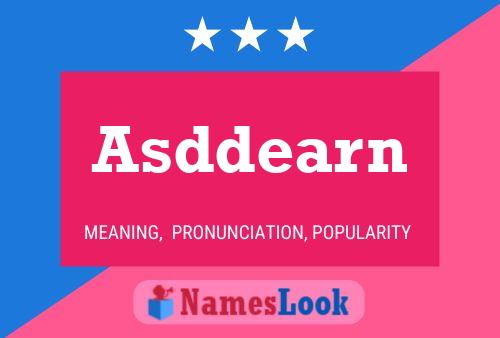 Asddearn Name Poster