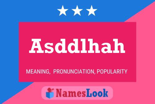 Asddlhah Name Poster