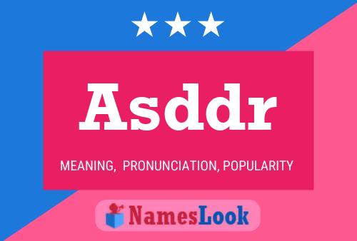 Asddr Name Poster