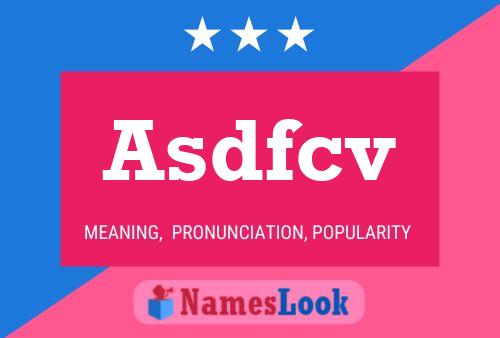 Asdfcv Name Poster