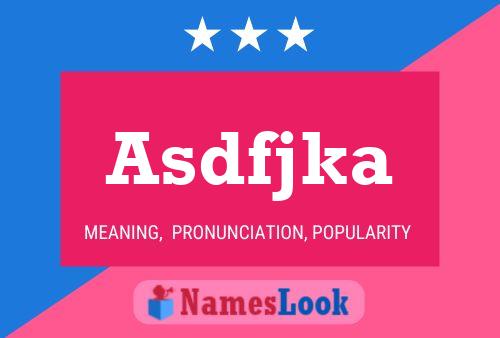 Asdfjka Name Poster