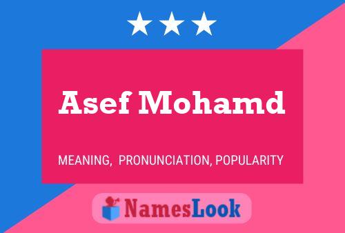 Asef Mohamd Name Poster